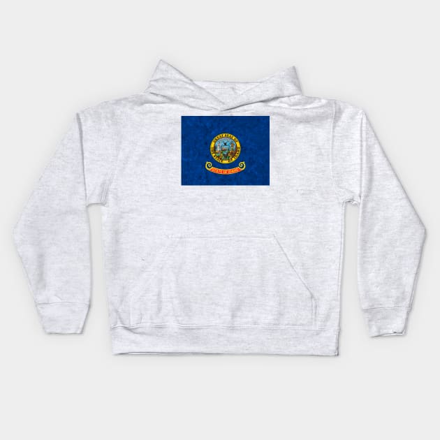 State flag of Idaho Kids Hoodie by Enzwell